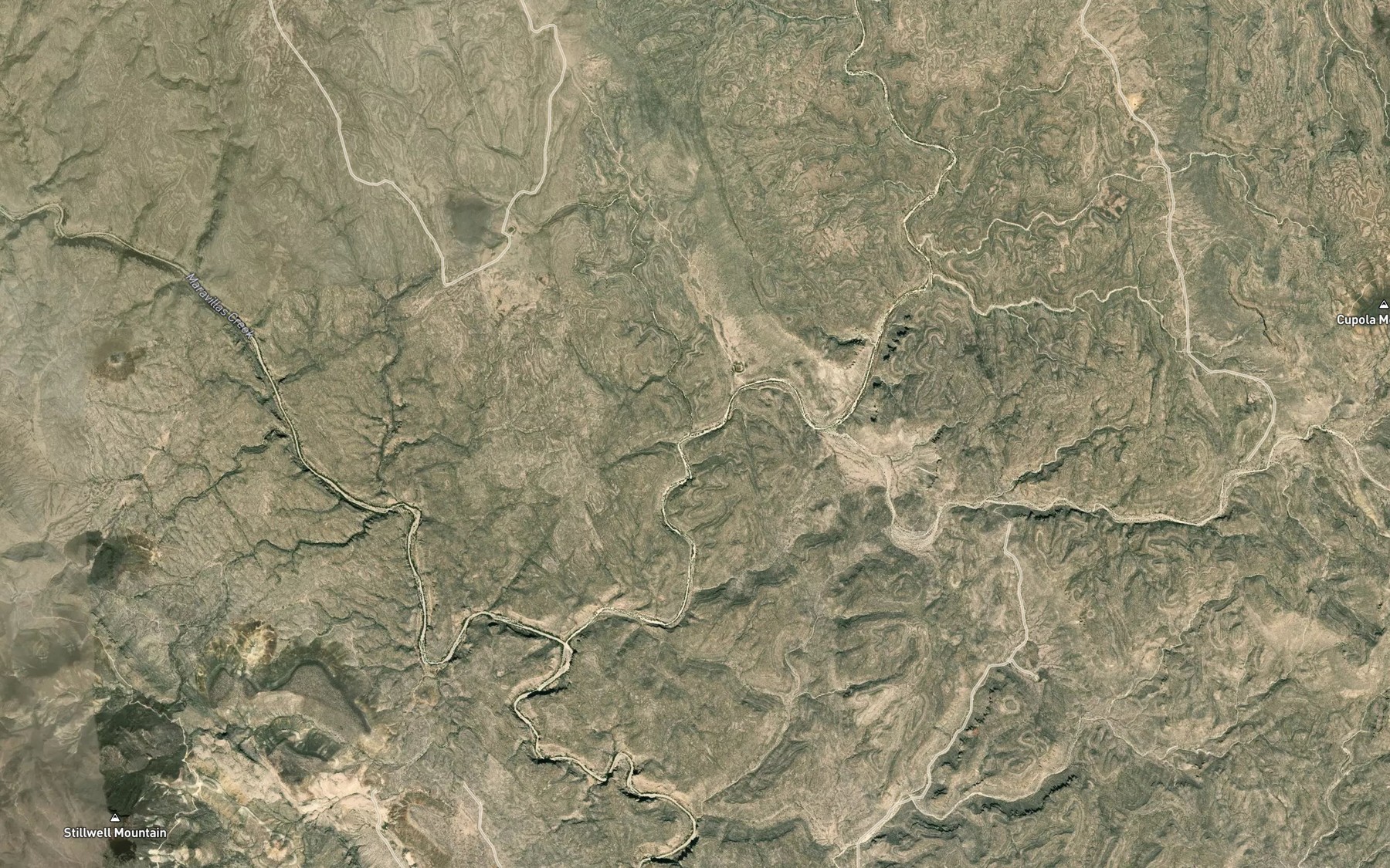 Satellite map of the Guayule Creek