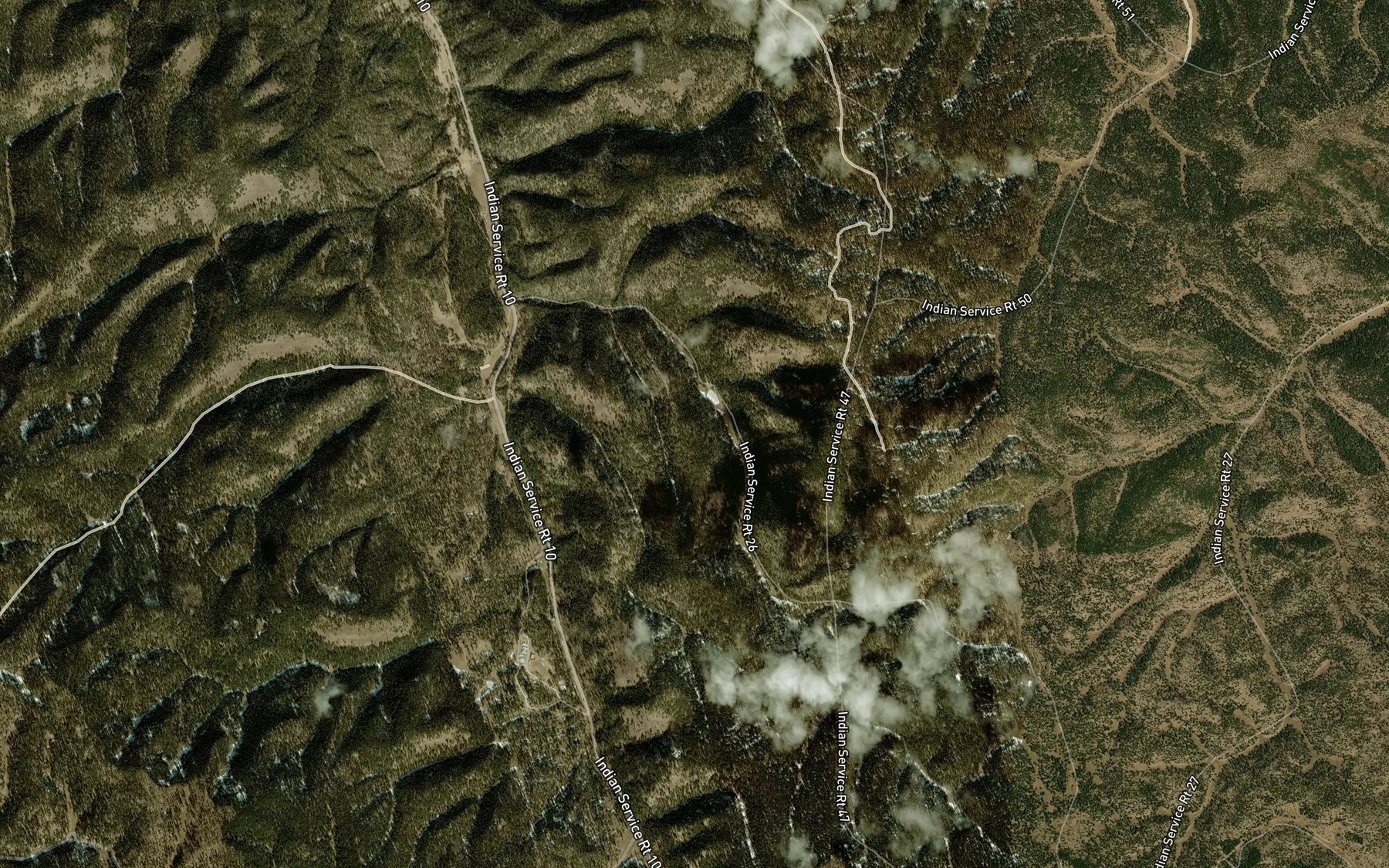 Satellite map of the Fireman Lake