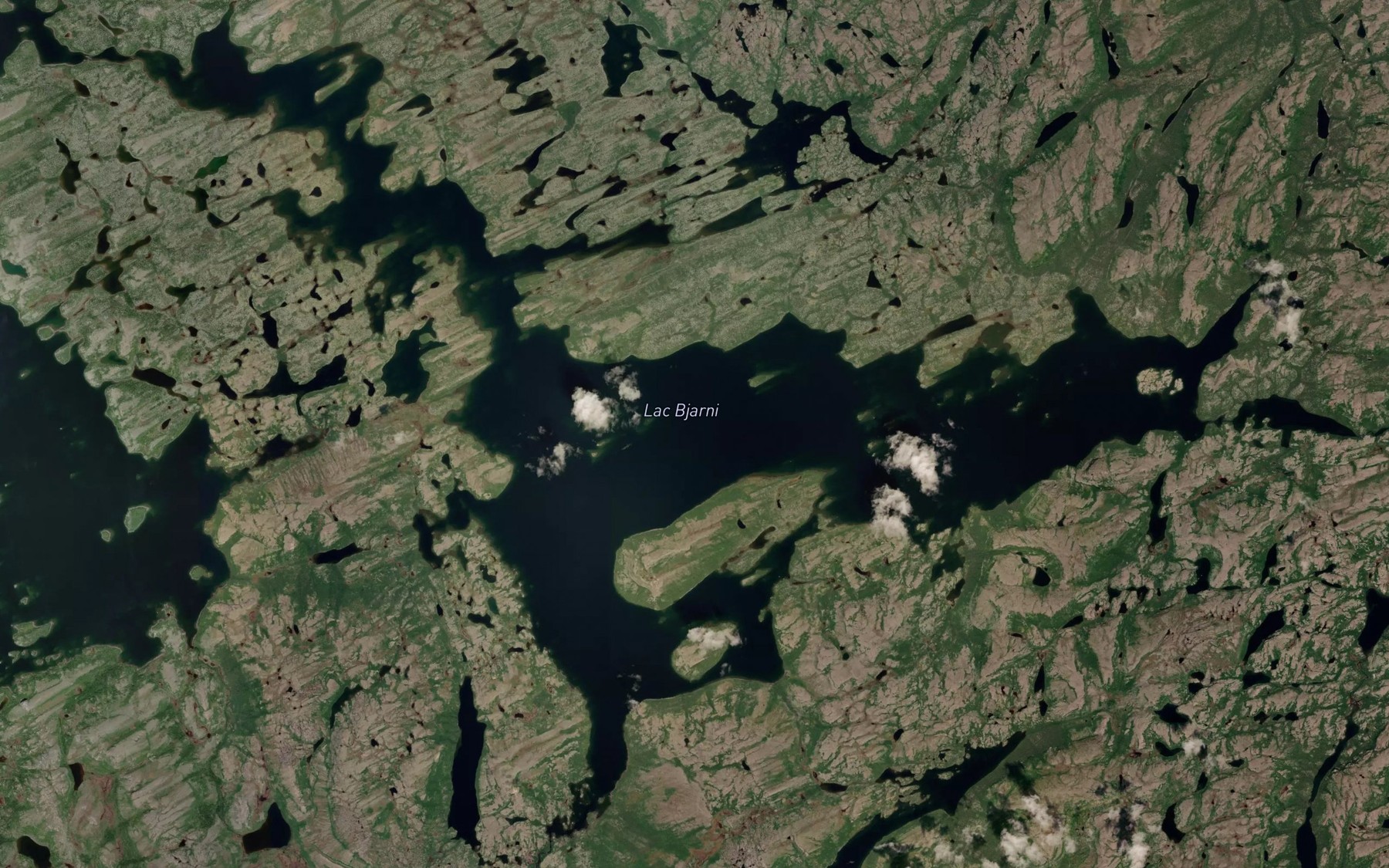 Satellite map of the Lac Bjarni