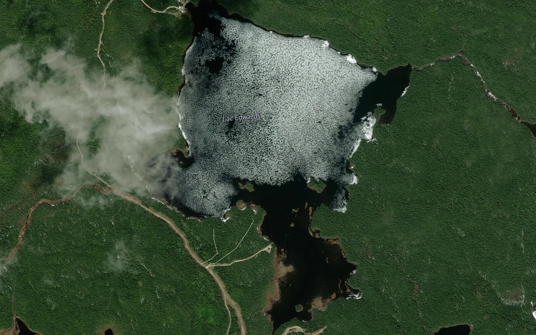 Satellite map of the Lac Edwards