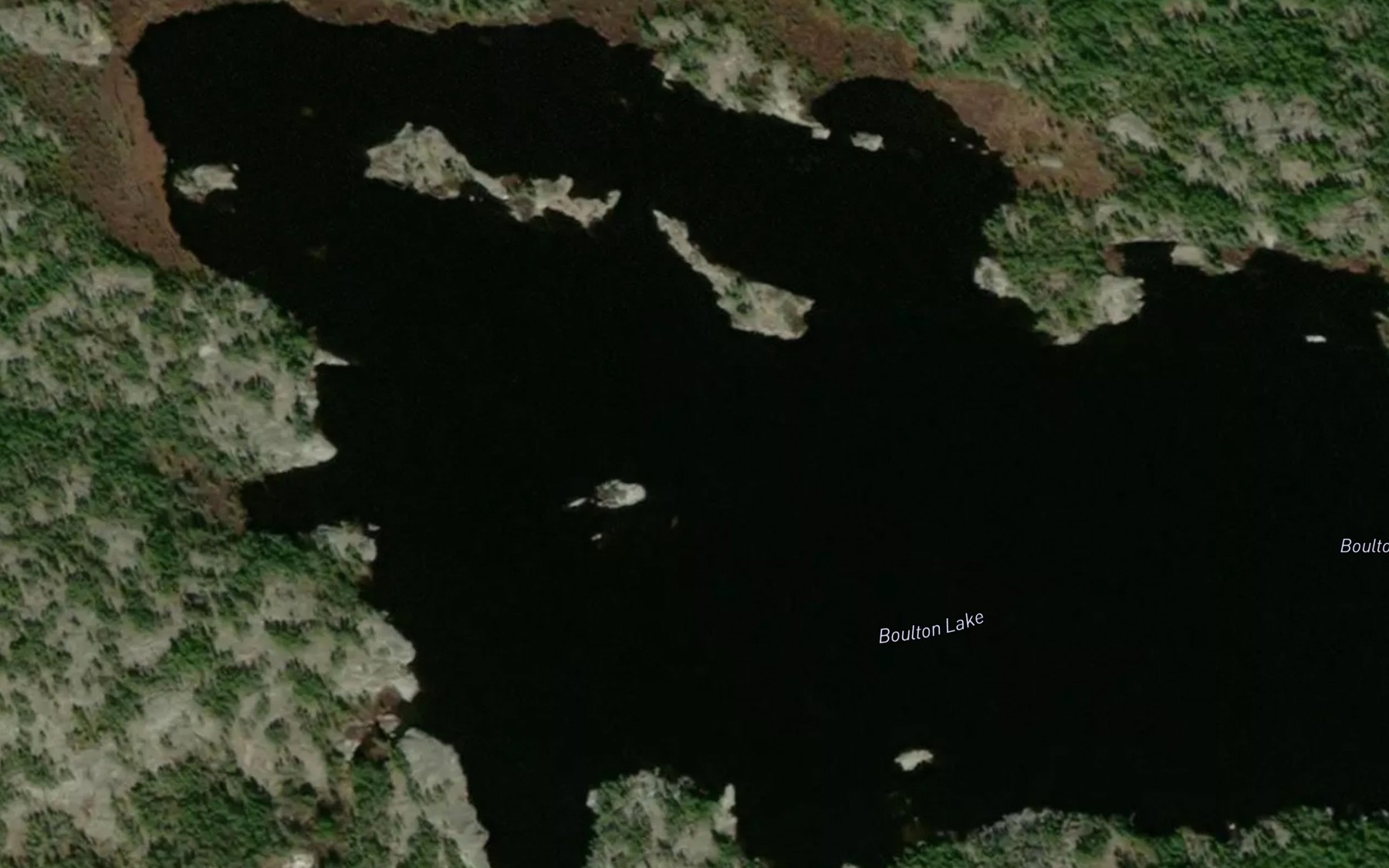 Satellite map of the Boulton Lake