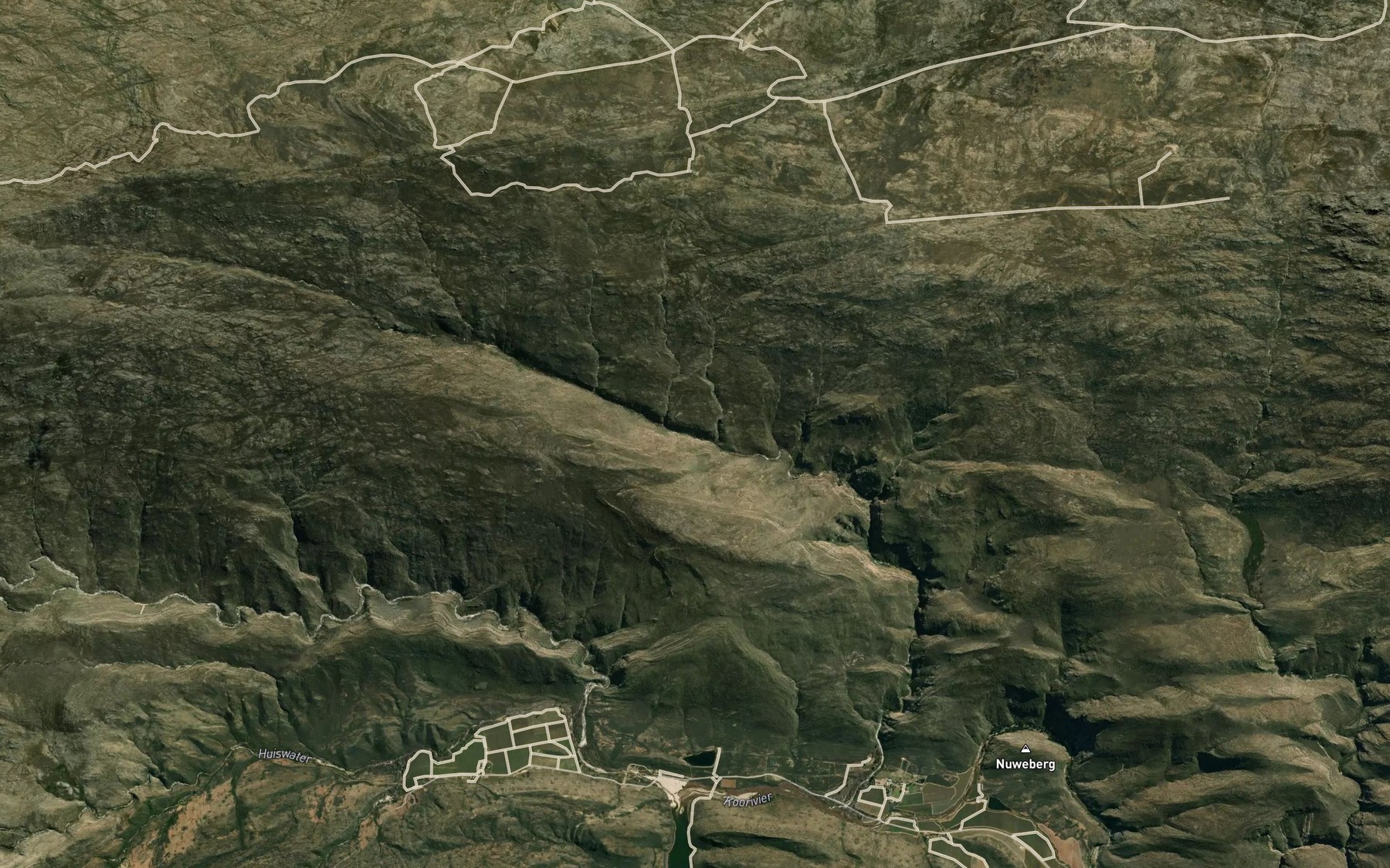 Satellite map of the Witwaterskloof