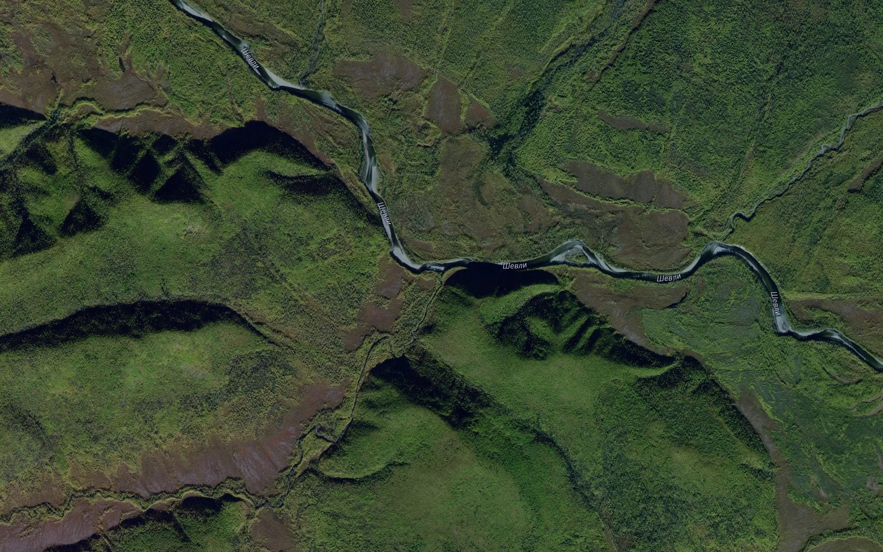 Satellite map of the Yevkatydyak