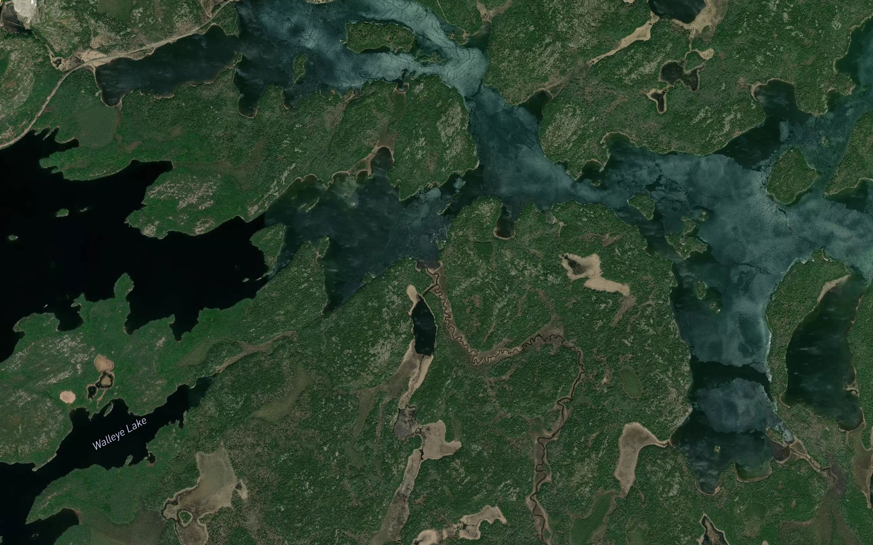 Satellite map of the Clearwater Creek