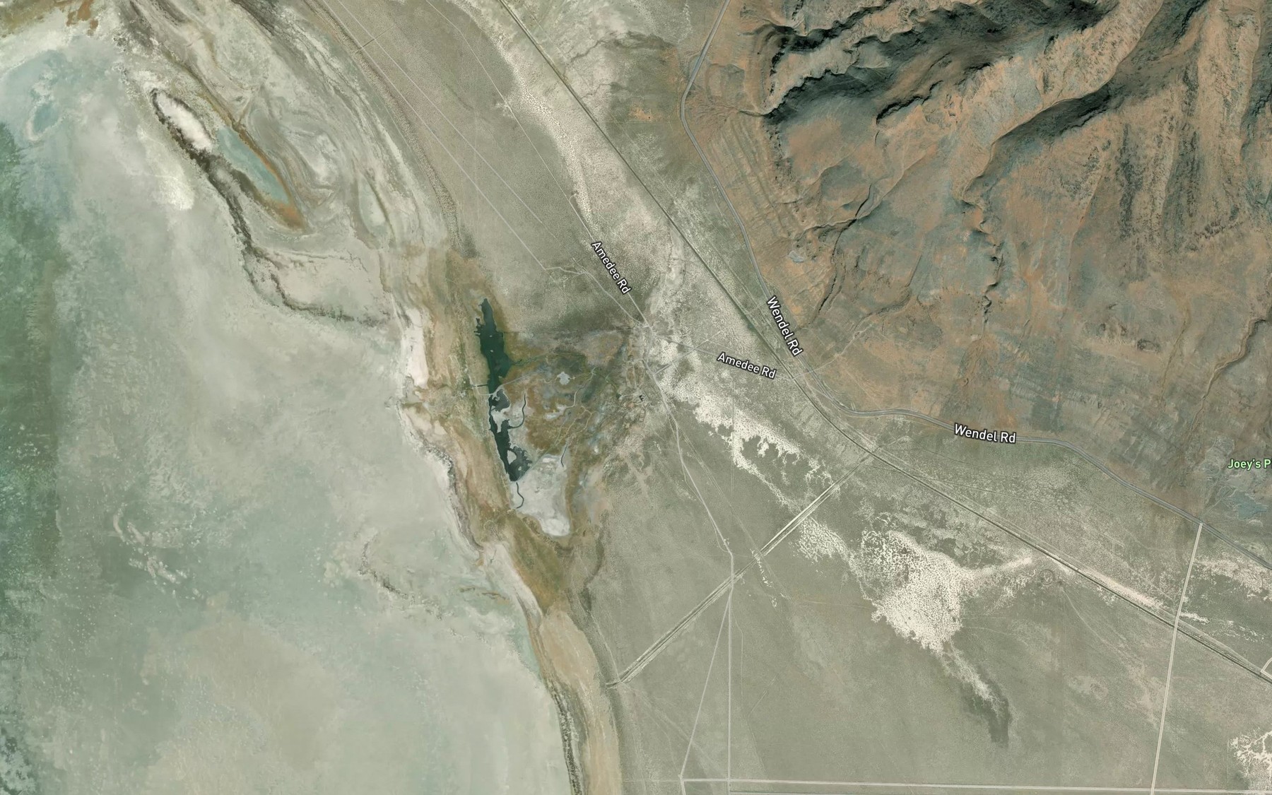 Satellite map of the Amedee Hot Springs