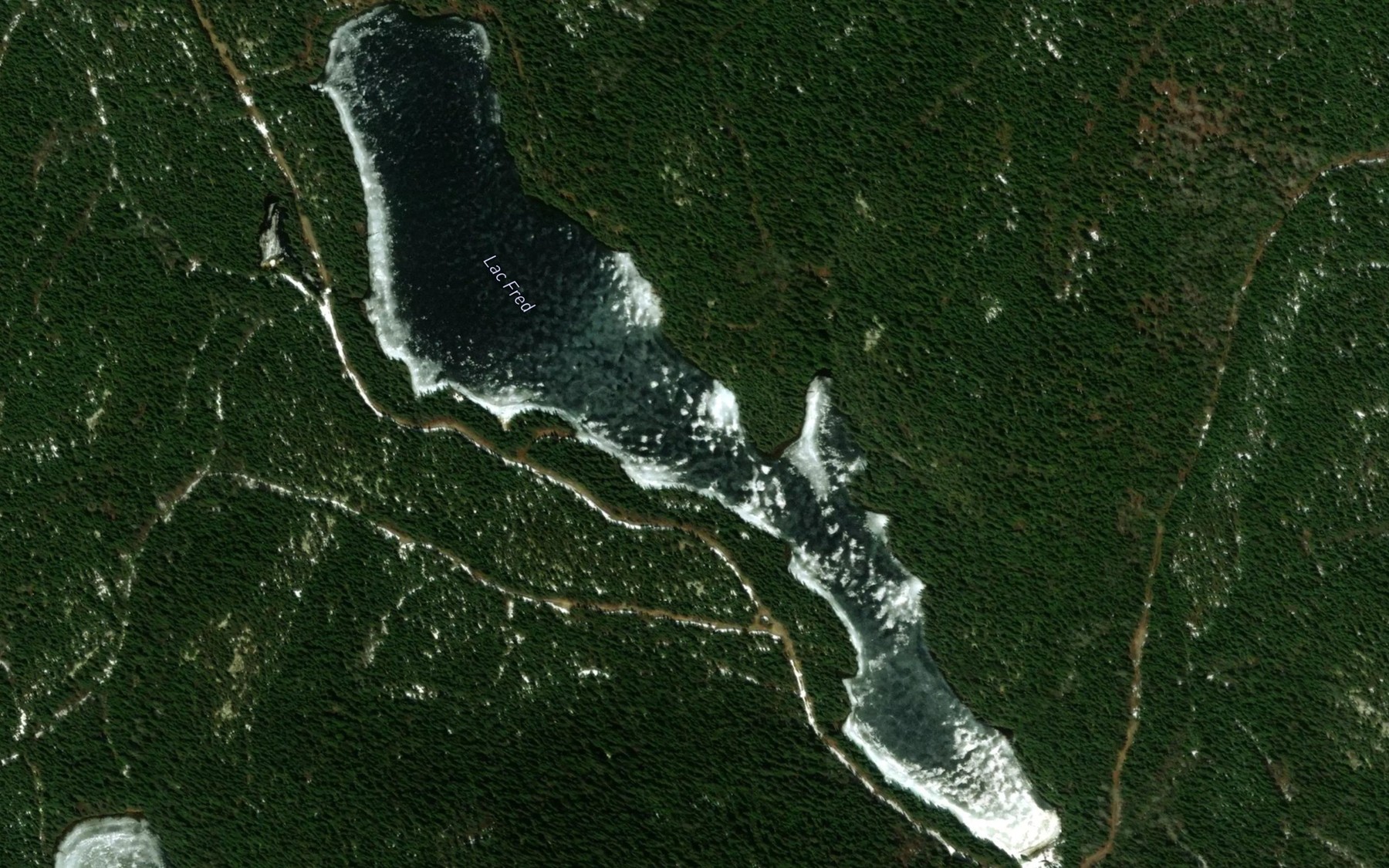 Satellite map of the Lac Fred