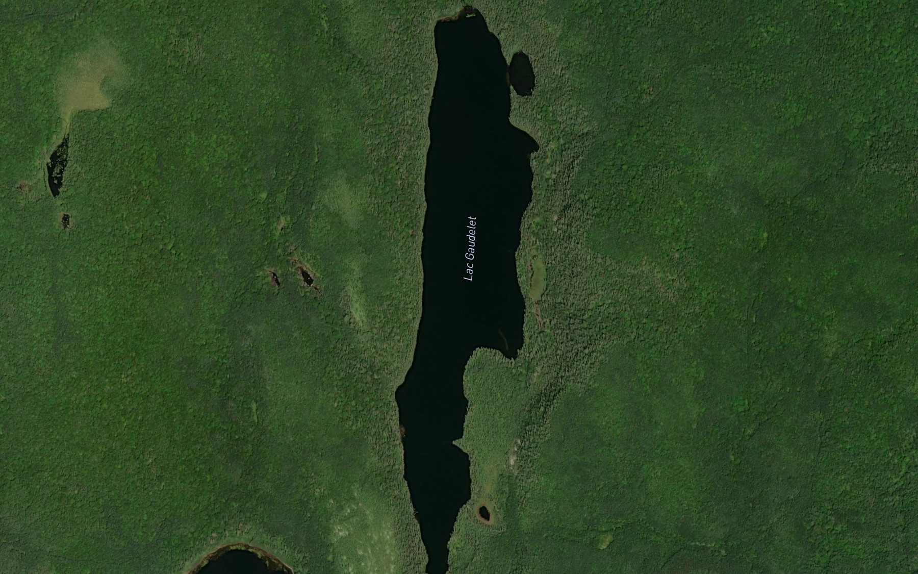 Satellite map of the Lac Gaudelet