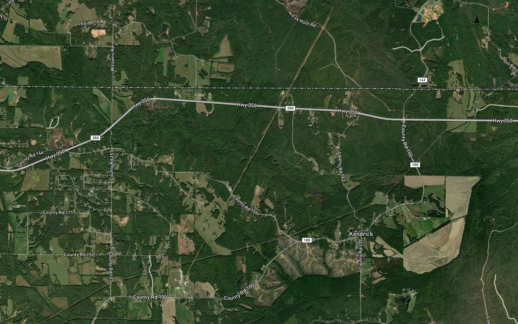 Satellite map of the Wardlow Creek