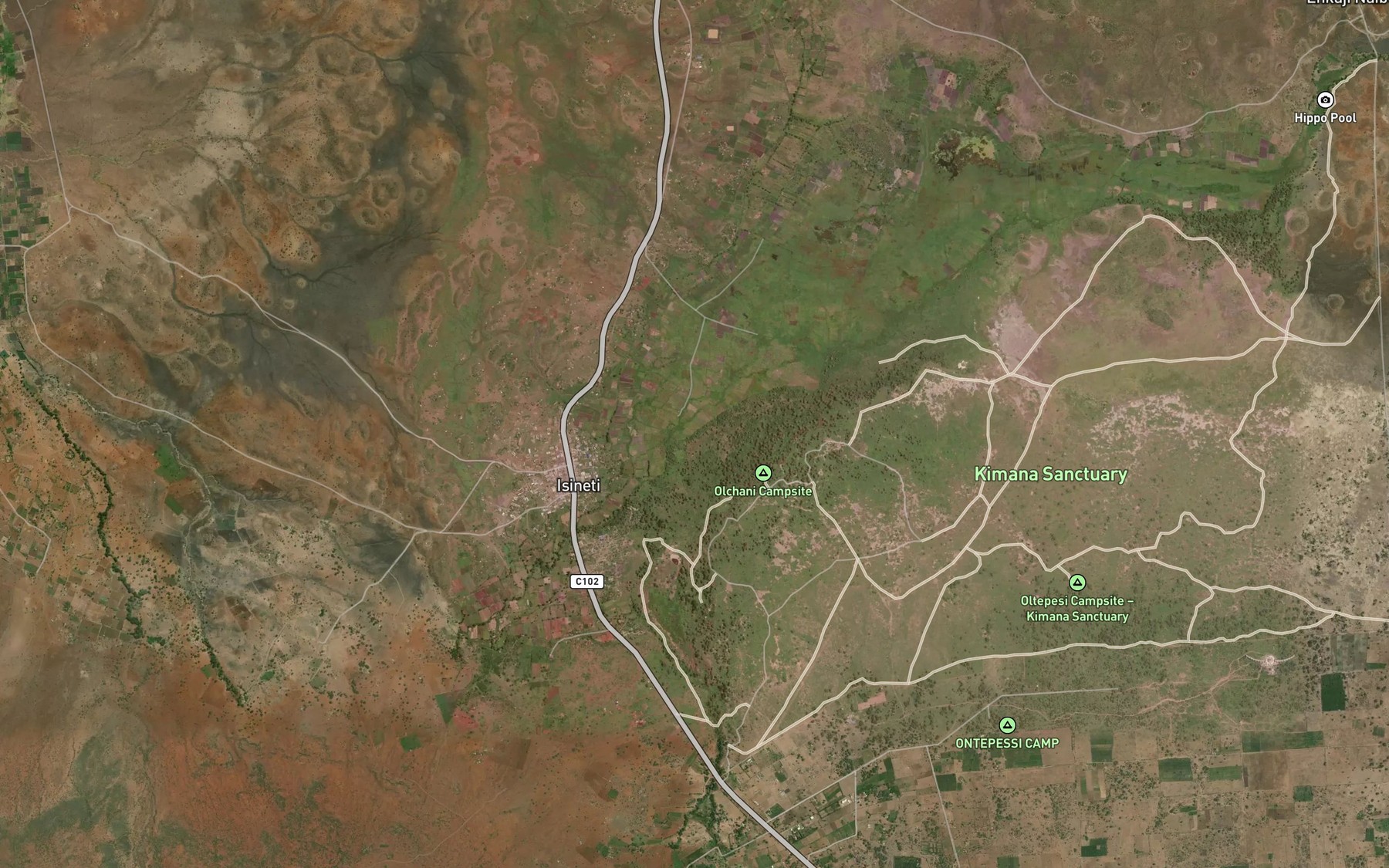 Satellite map of the Sinet Kimana