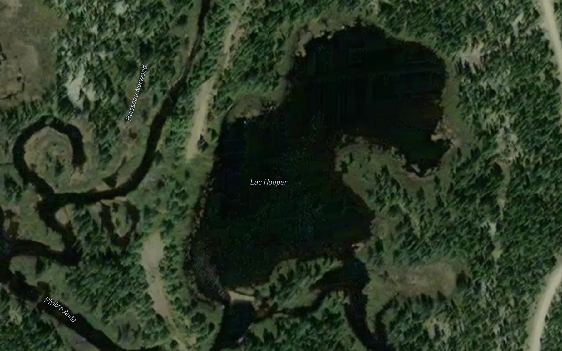 Satellite map of the Lac Hooper