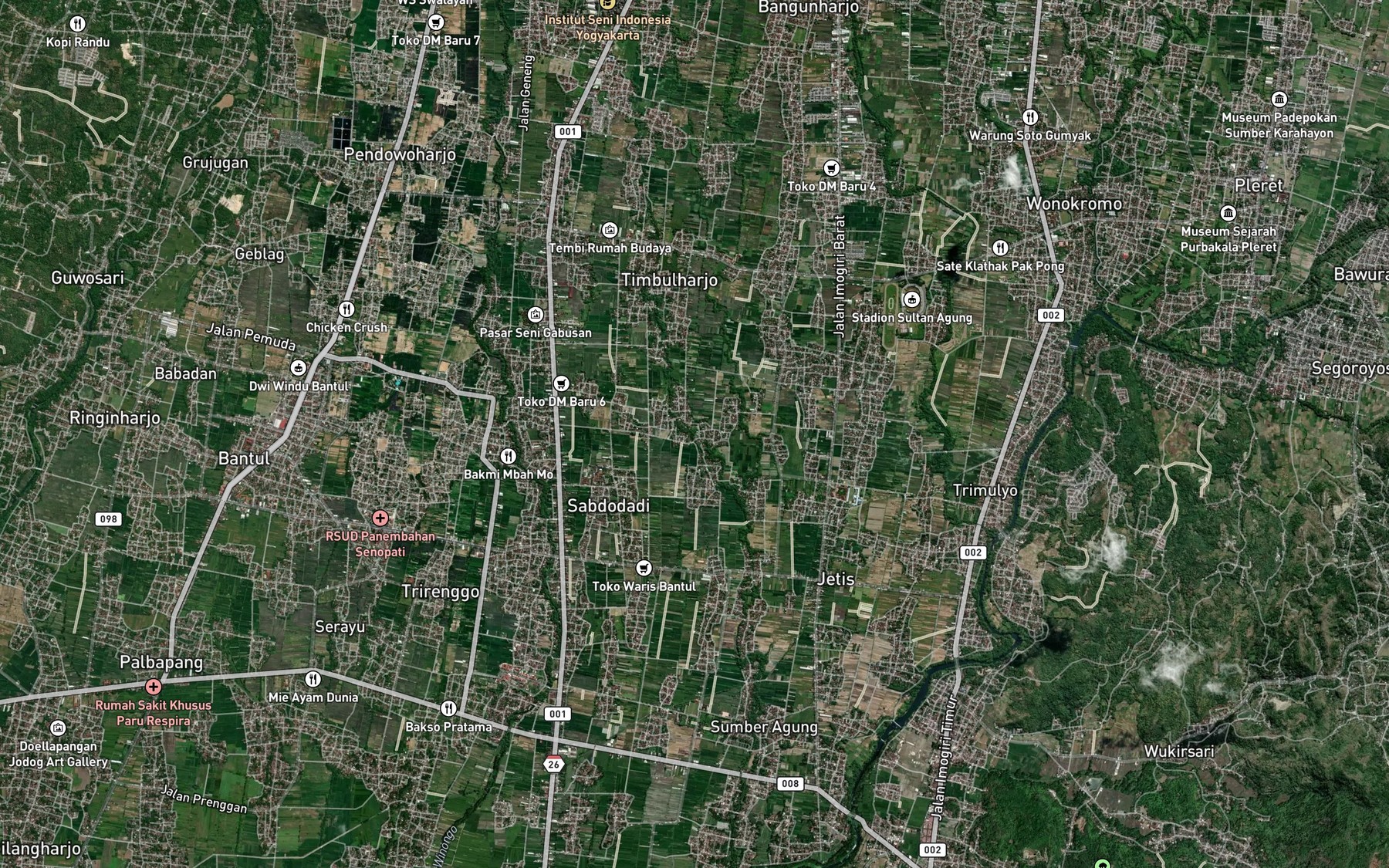 Satellite map of the Kali Guntur