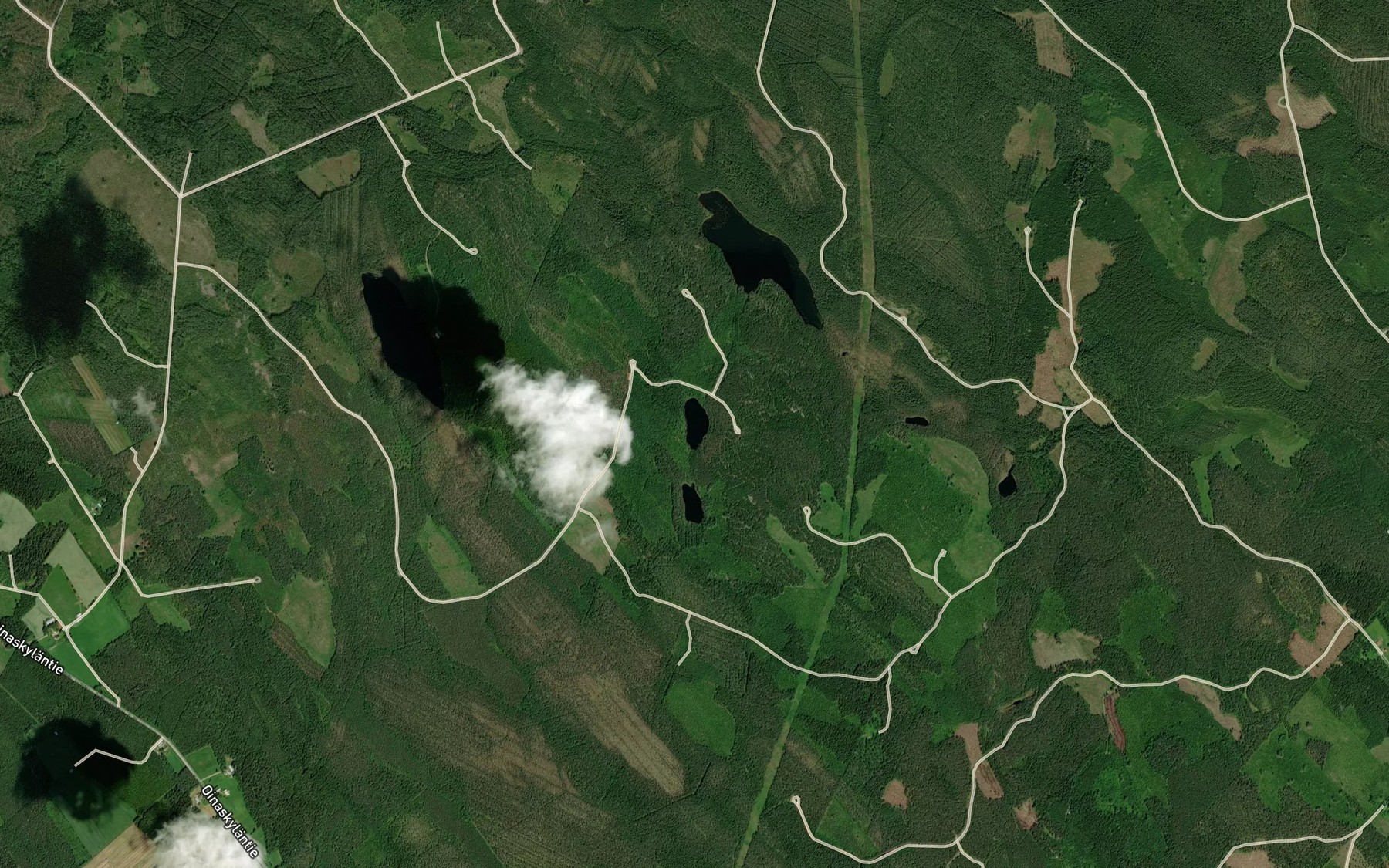 Satellite map of the Tulilammet