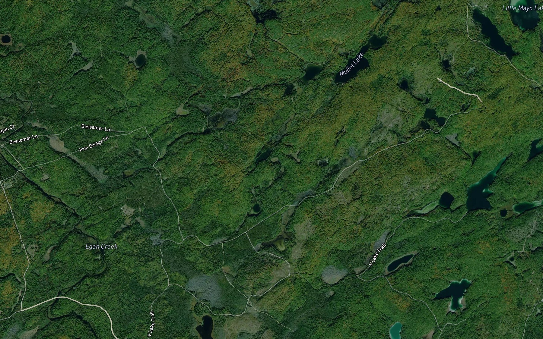 Satellite map of the Little Bear Pond