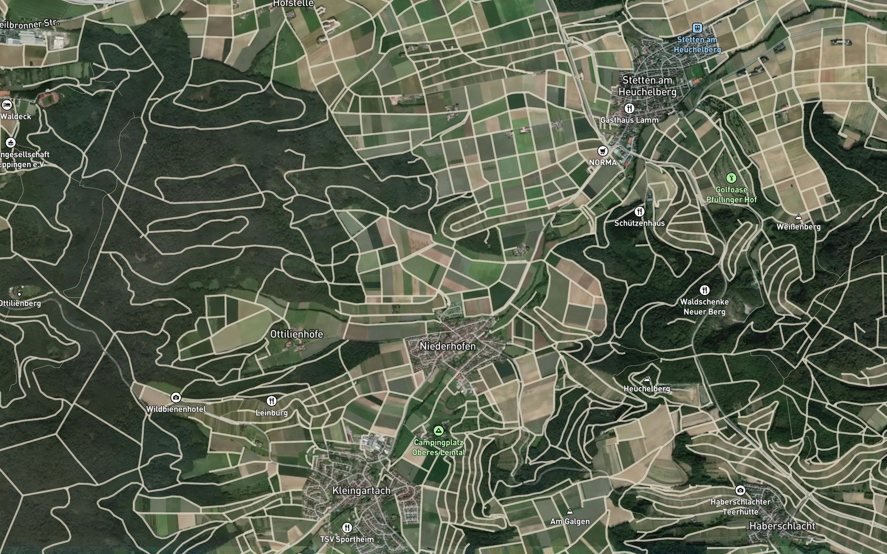 Satellite map of the Dachbach