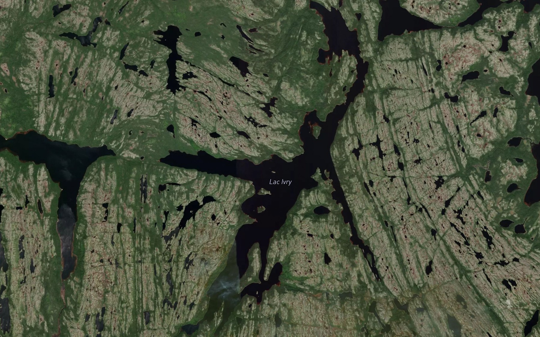 Satellite map of the Lac Ivry