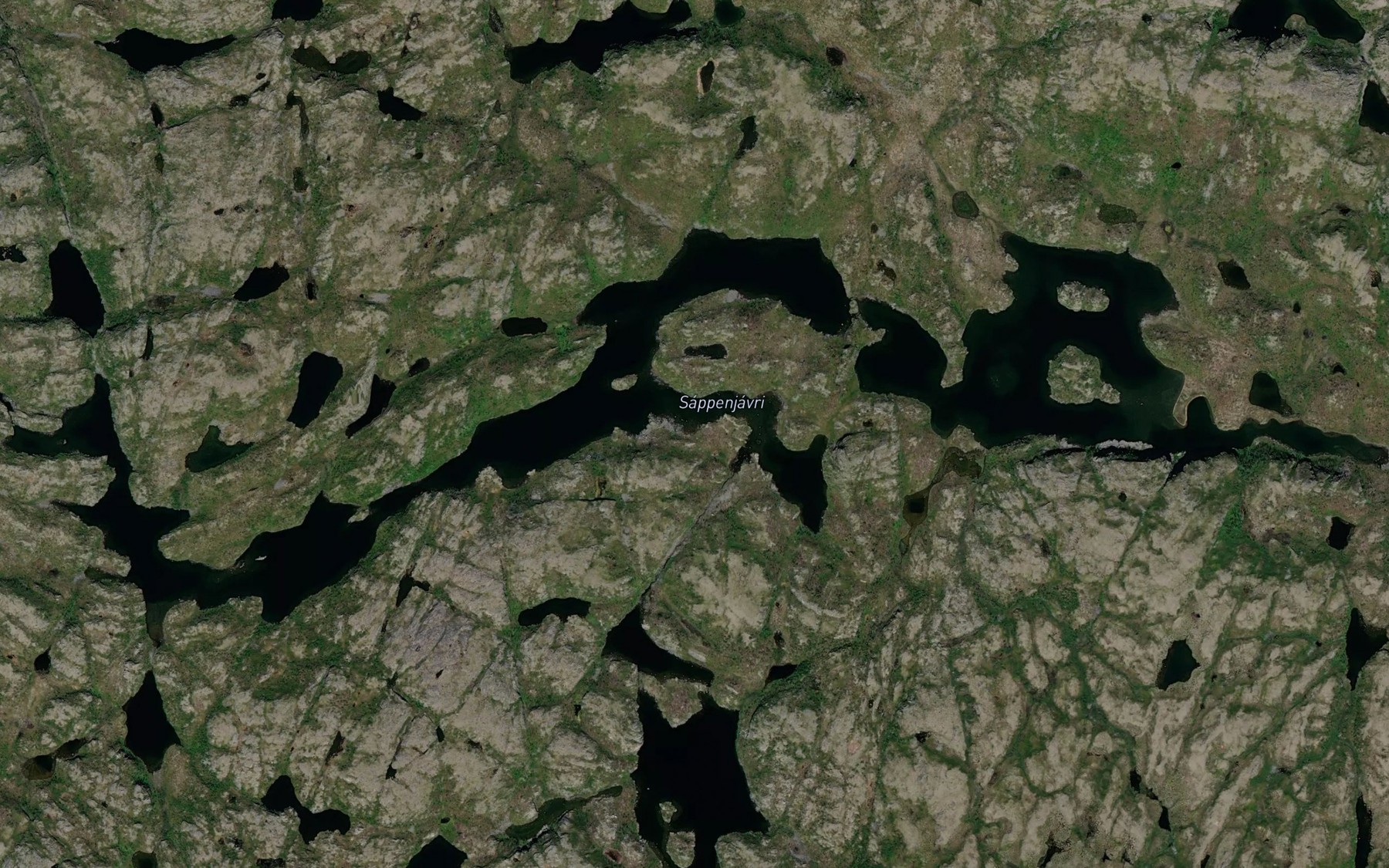 Satellite map of the Sappenjavri