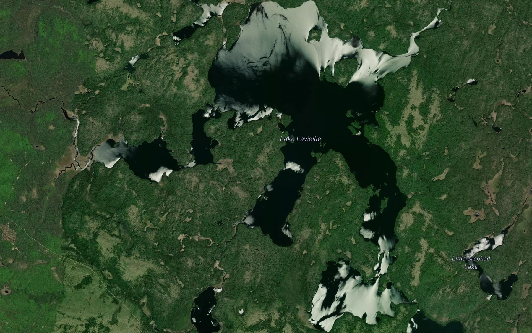 Satellite map of the Lake Lavieille