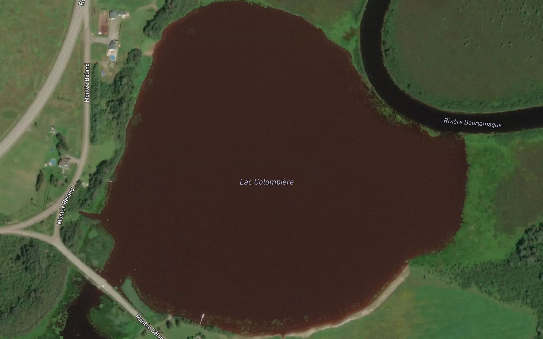 Satellite map of the Lac Colombiere