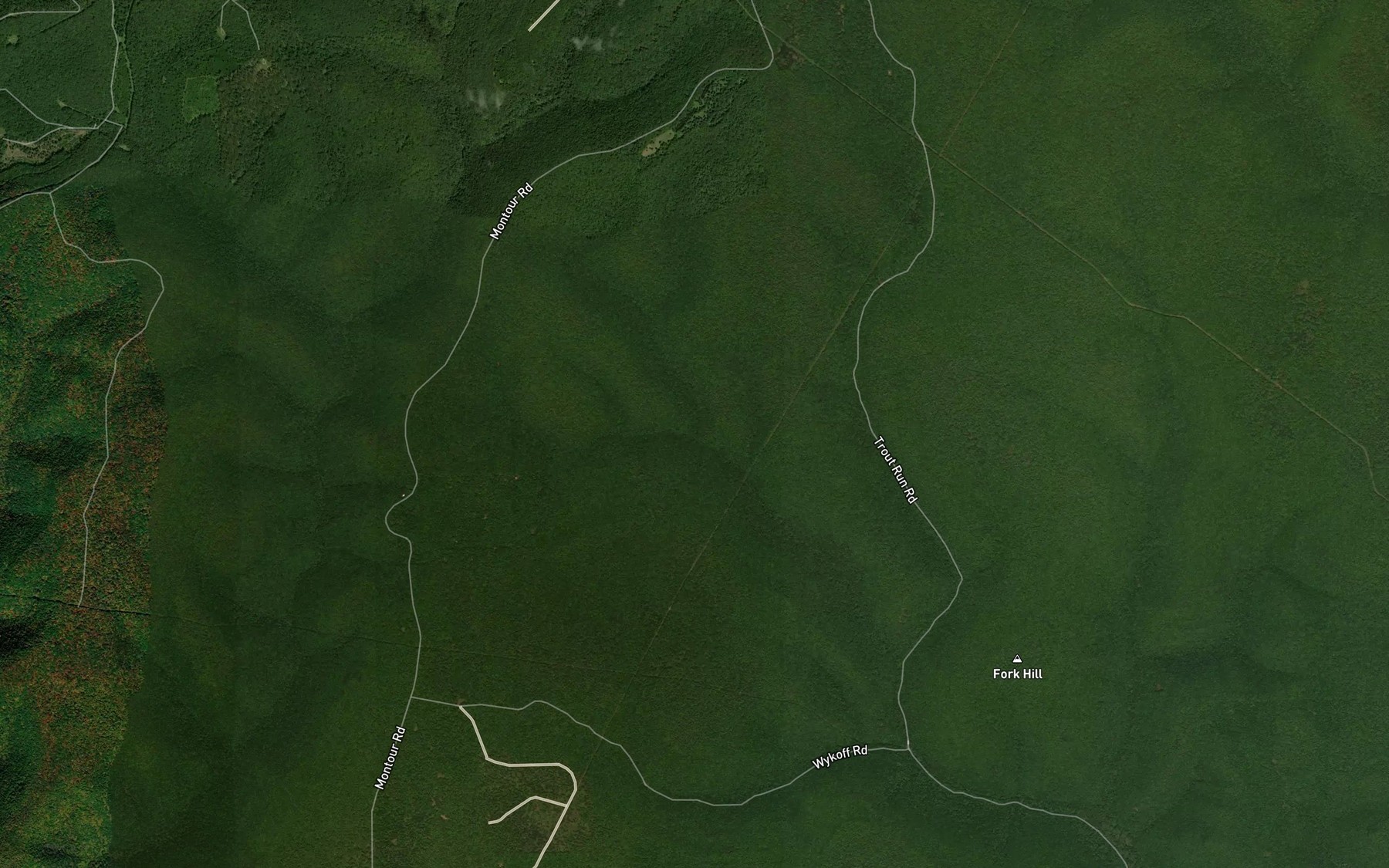 Satellite map of the Right Fork Green Branch