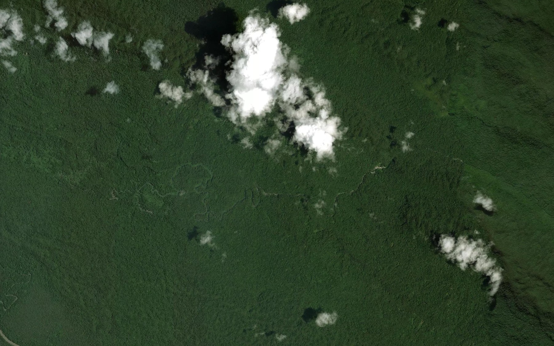 Satellite map of the Wanto River