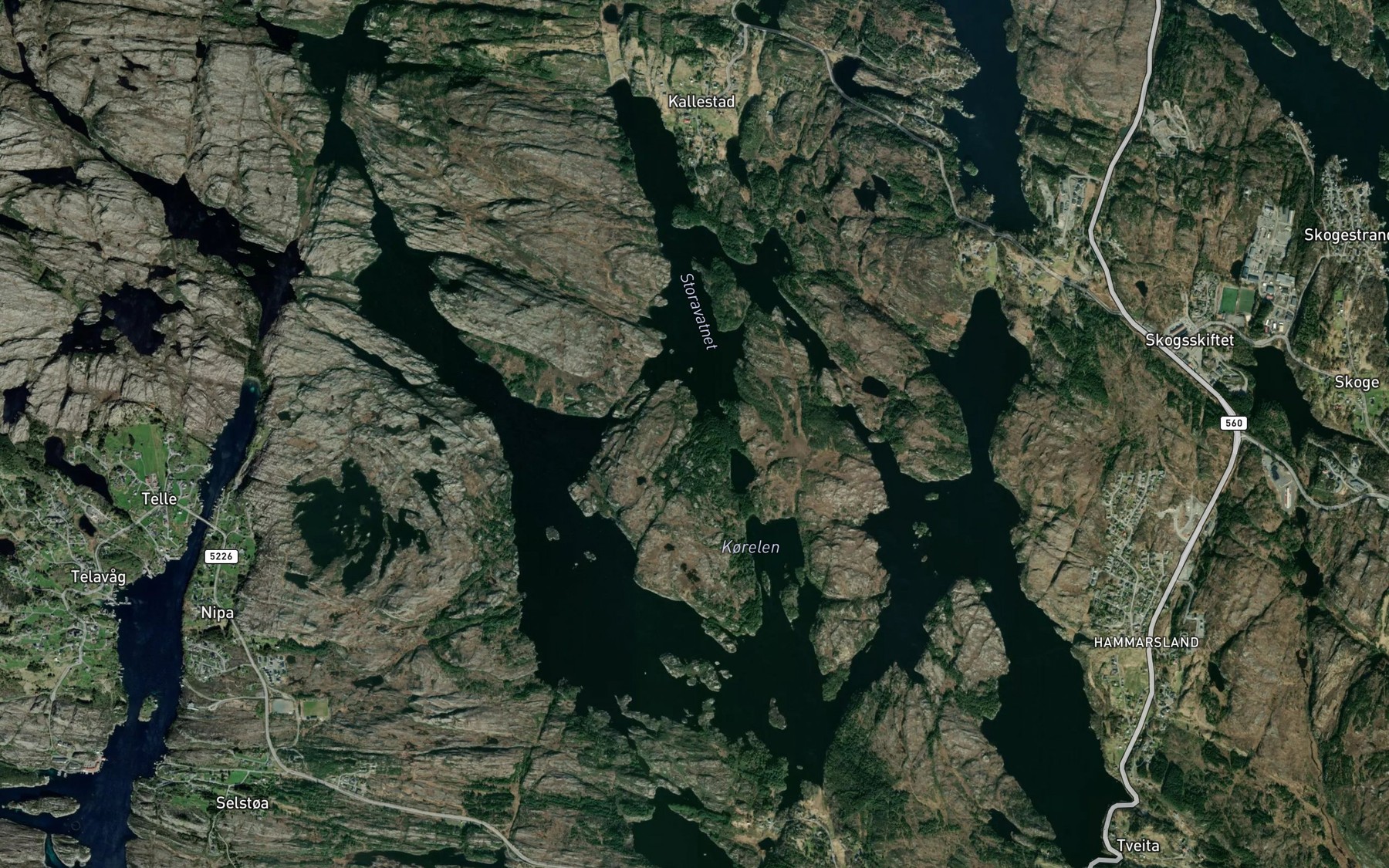 Satellite map of the Lotena