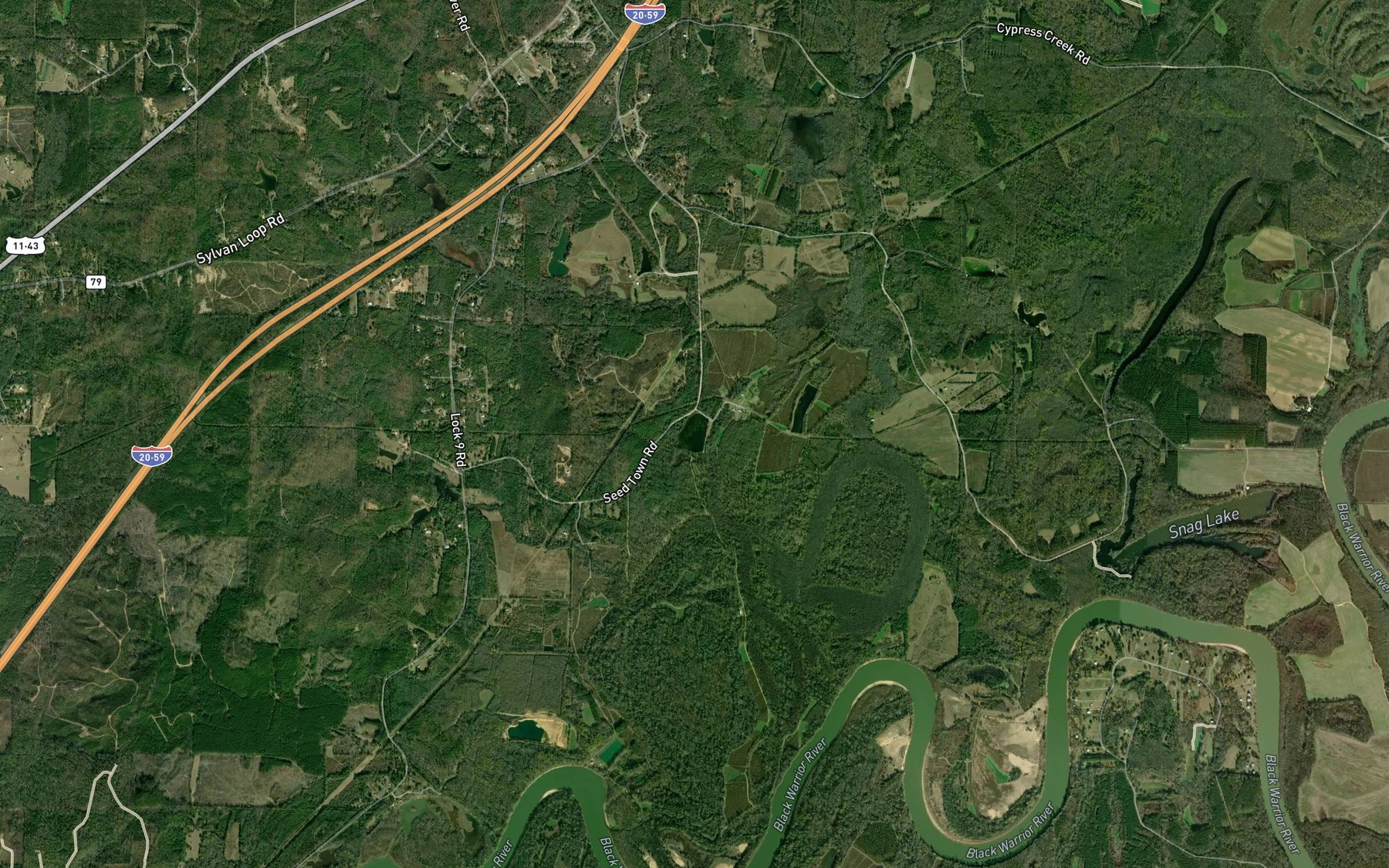 Satellite map of the Lake Gloria