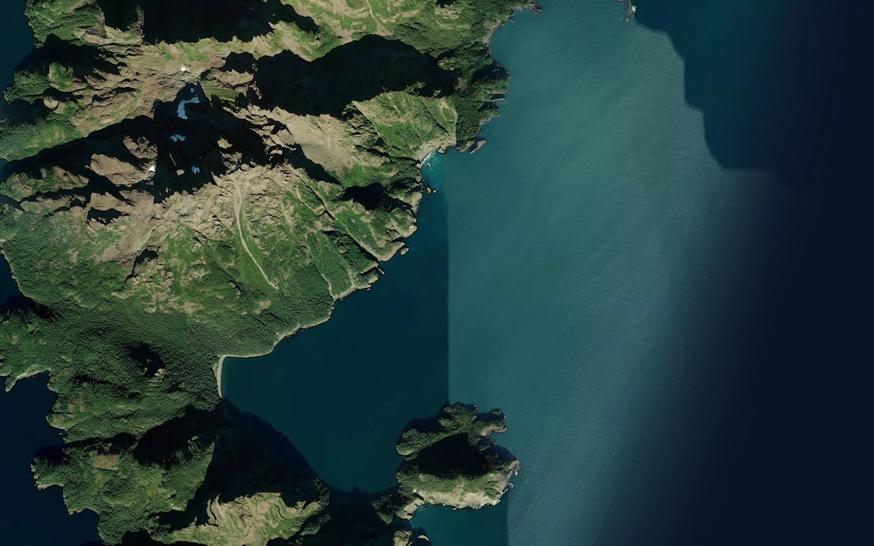 Satellite map of the Driftwood Bay