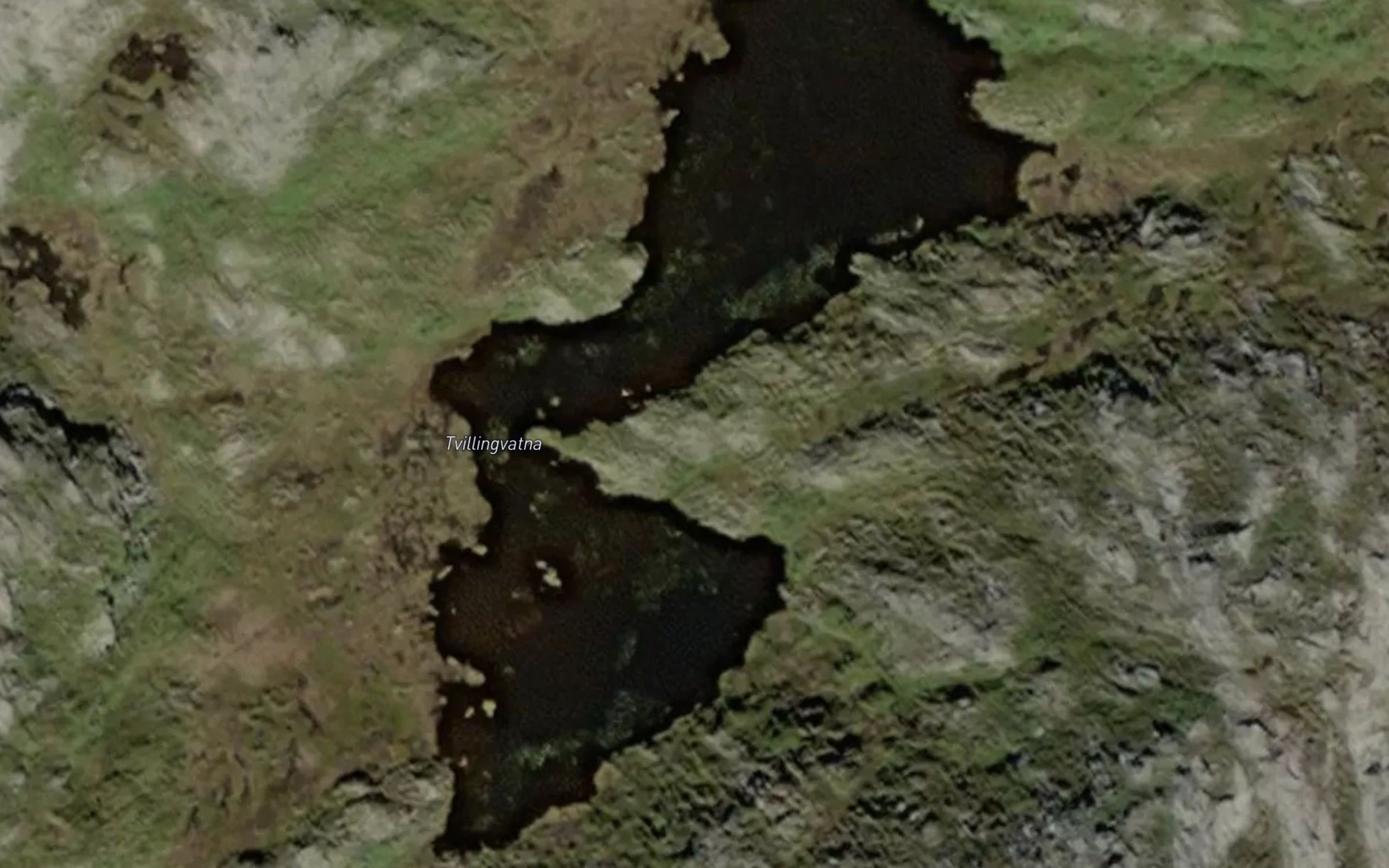 Satellite map of the Tvillingvatna