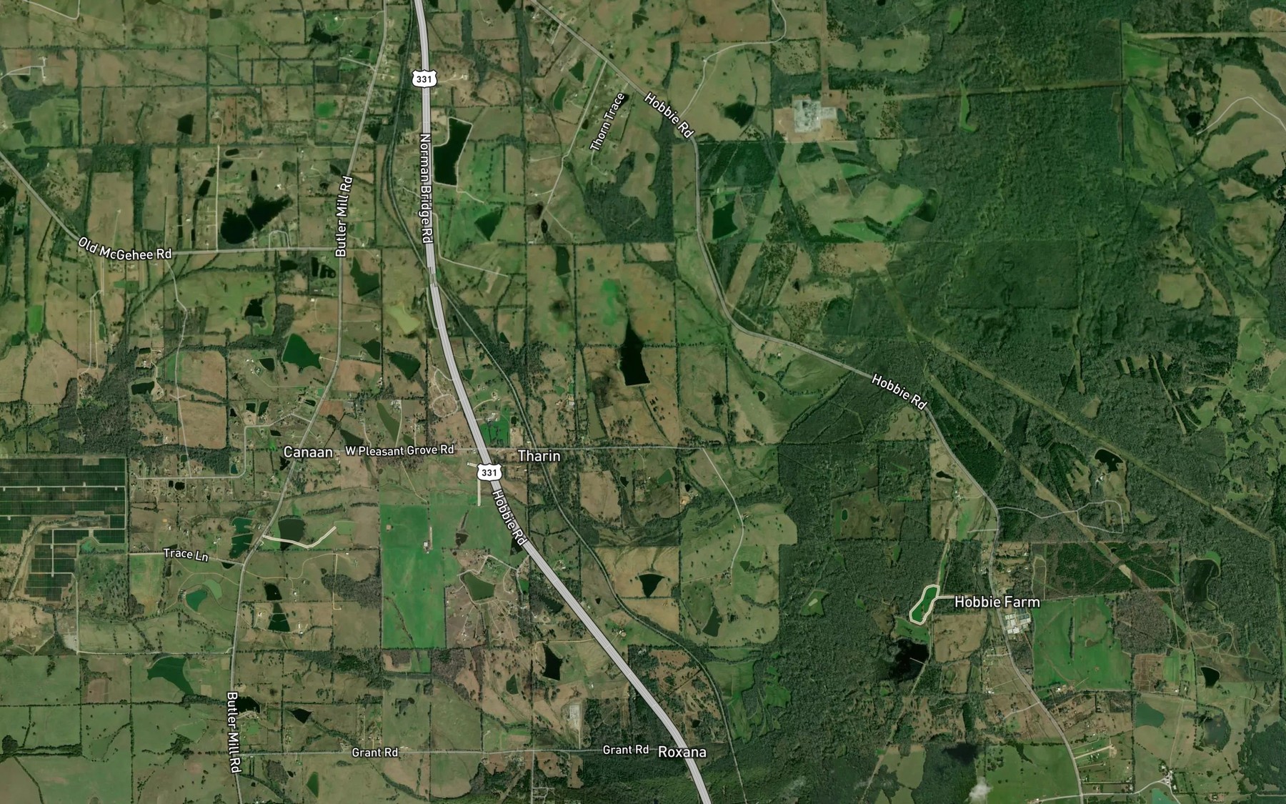 Satellite map of the Hall Lake