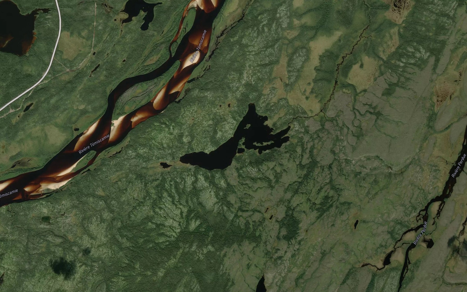 Satellite map of the Lac Lecomte
