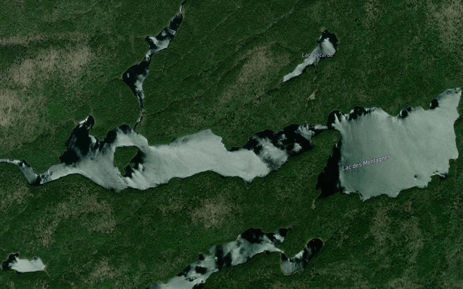 Satellite map of the Lac des Montagnes