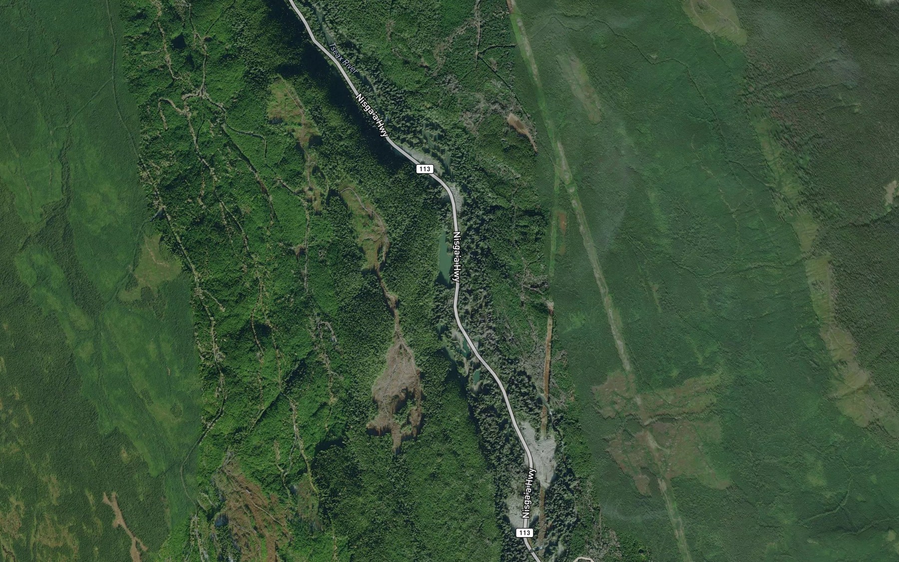 Satellite map of the Canard Creek
