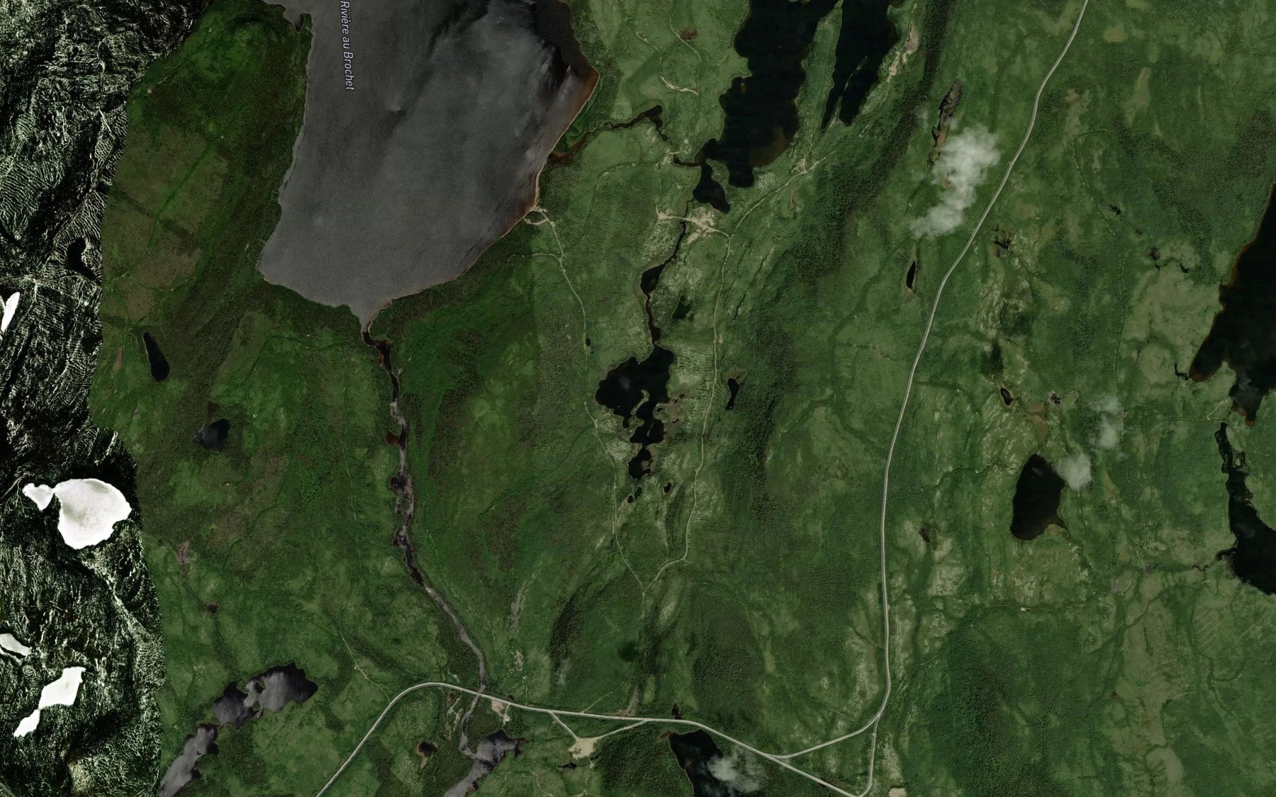 Satellite map of the Lac Carne