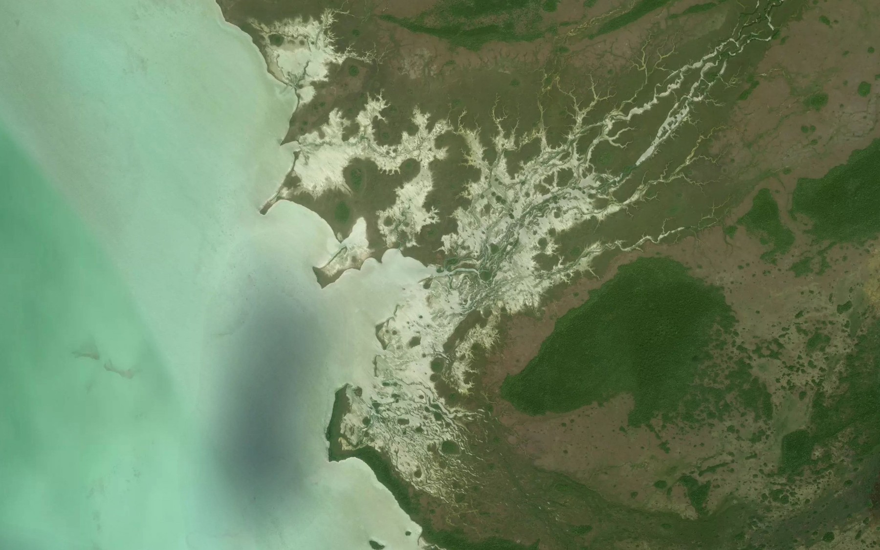 Satellite map of the Siete Esteros