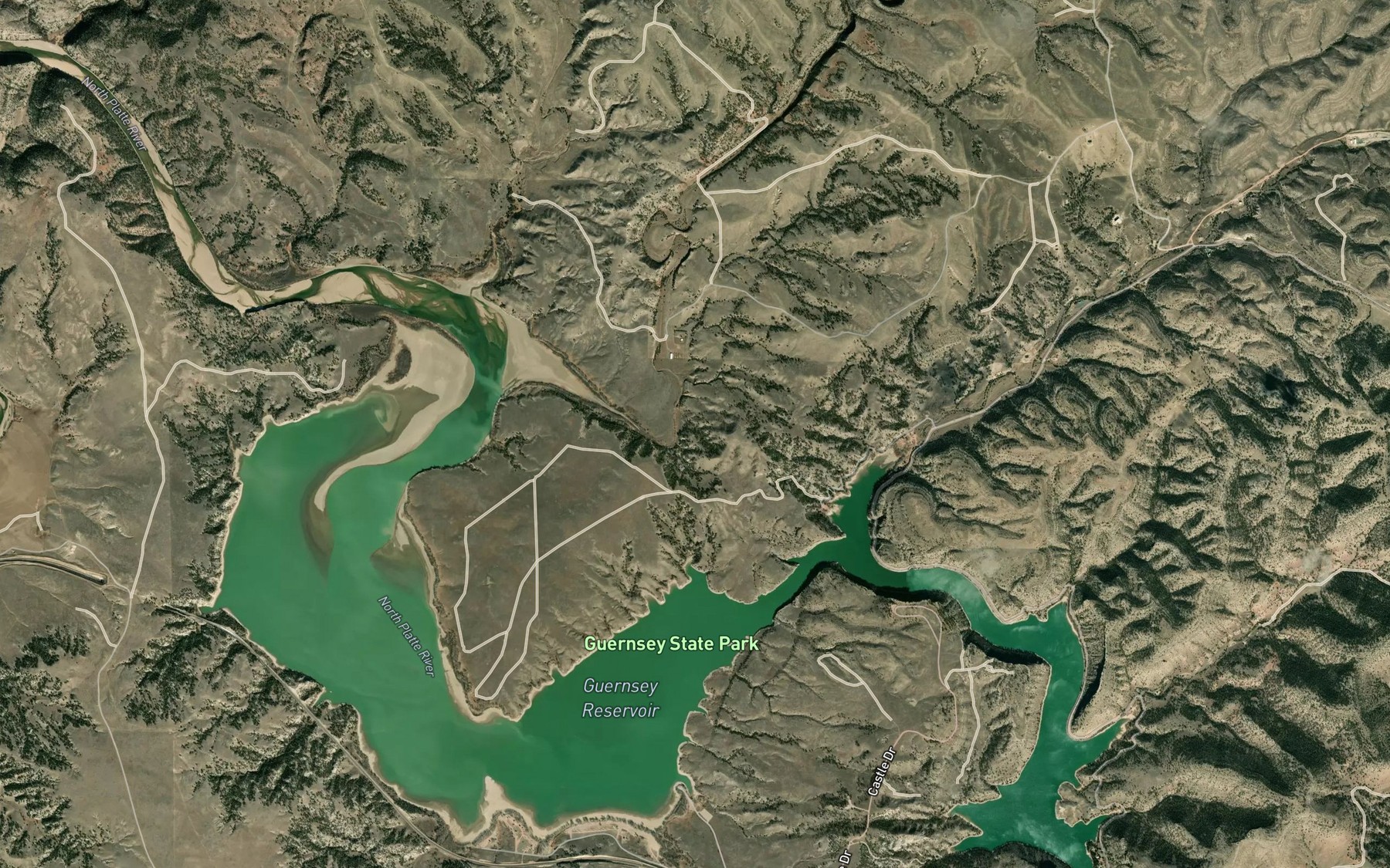 Satellite map of the Broom Creek