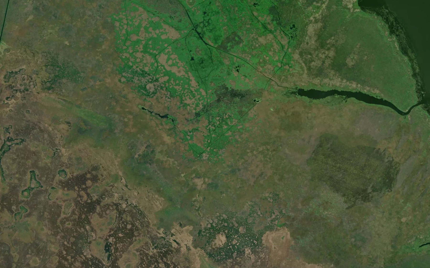Satellite map of the Moonshine Bay