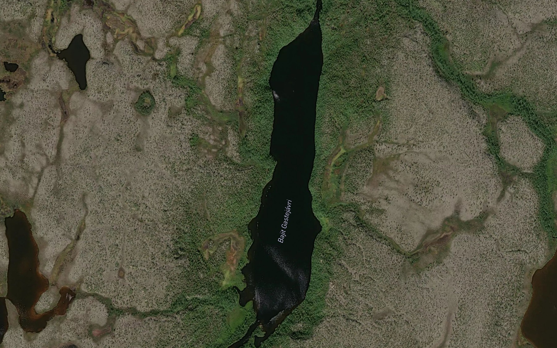 Satellite map of the Gastejavri,bajit