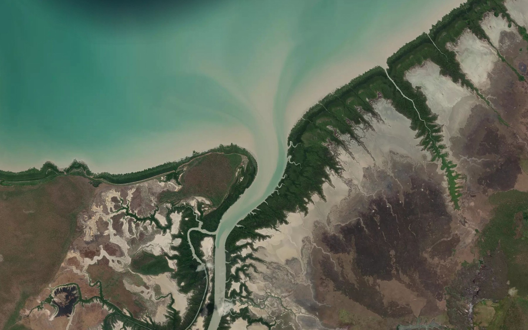 Satellite map of the Goromuru River