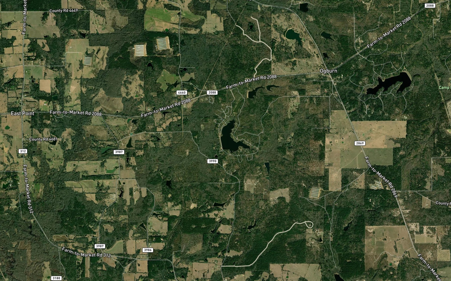 Satellite map of the Left Hand Prong Turkey Creek