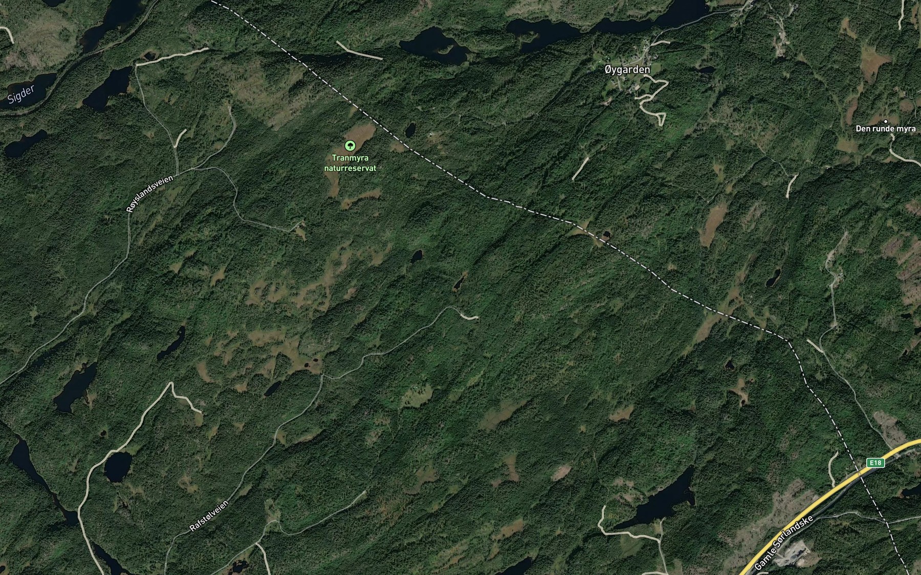 Satellite map of the Solemtjern