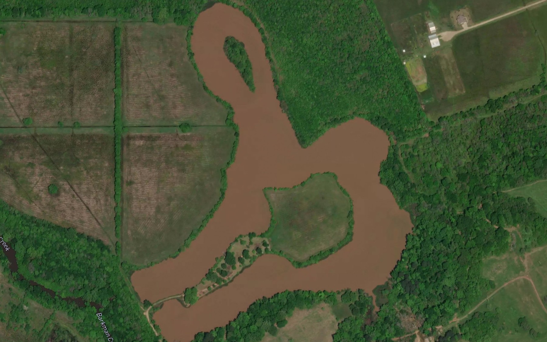 Satellite map of the King Lake