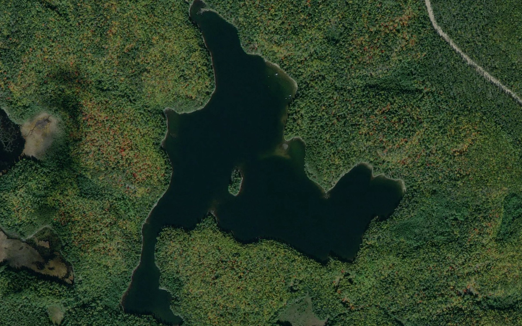 Satellite map of the Moon Lake