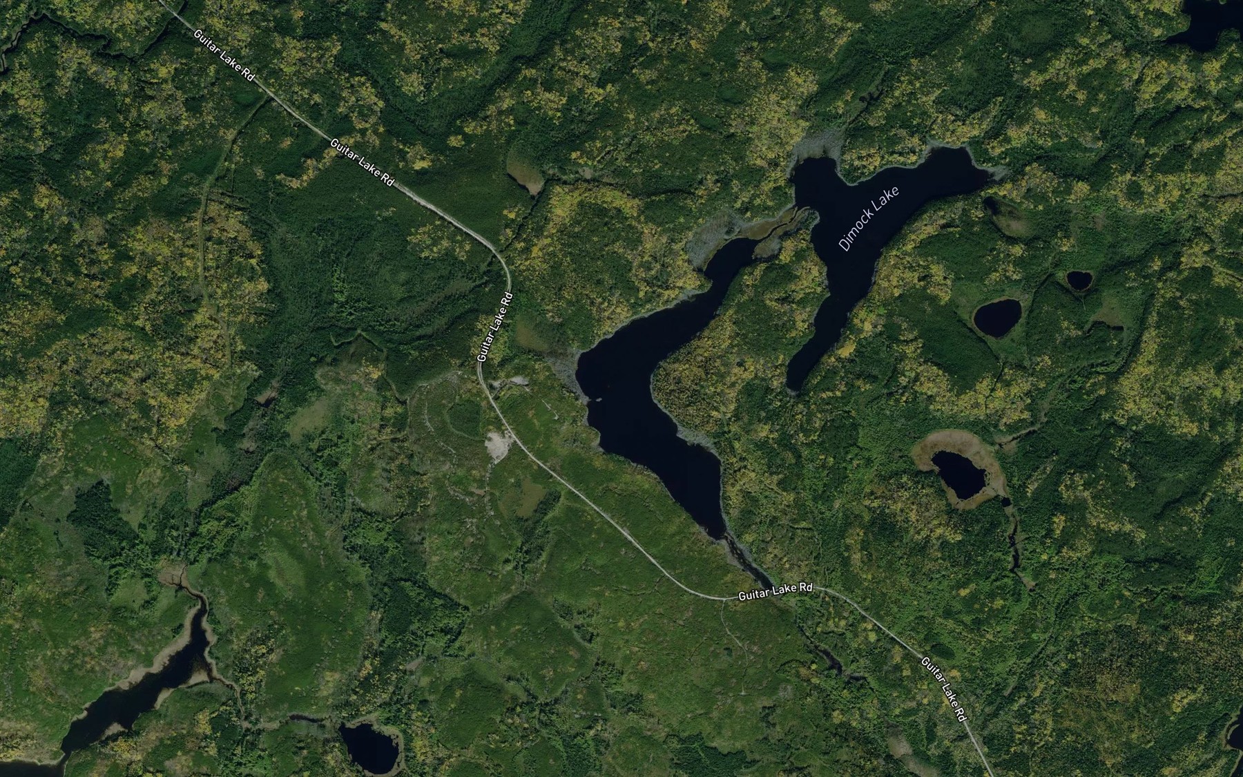 Satellite map of the Lamour Lake