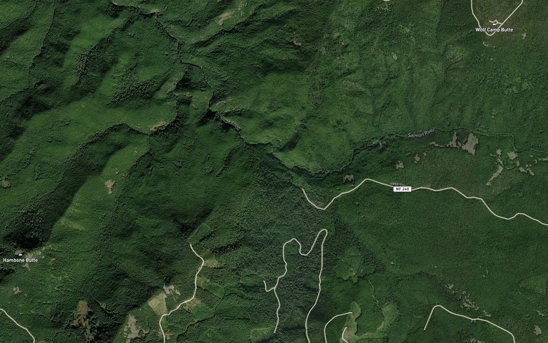 Satellite map of the Draw Creek