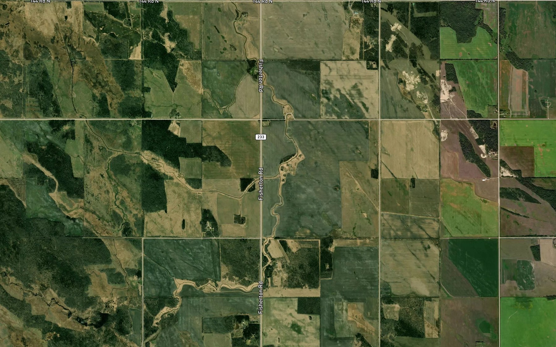 Satellite map of the Blind Creek