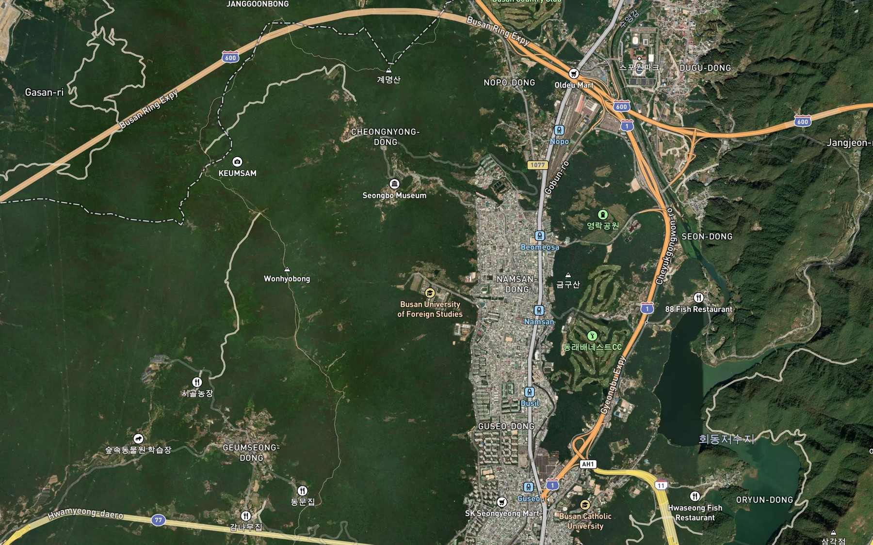 Satellite map of the Namsansoryuji