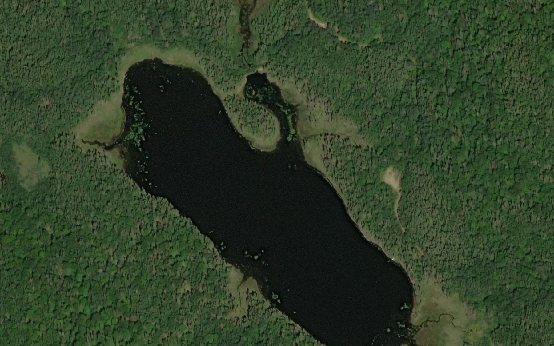 Satellite map of the Lac Bousquet