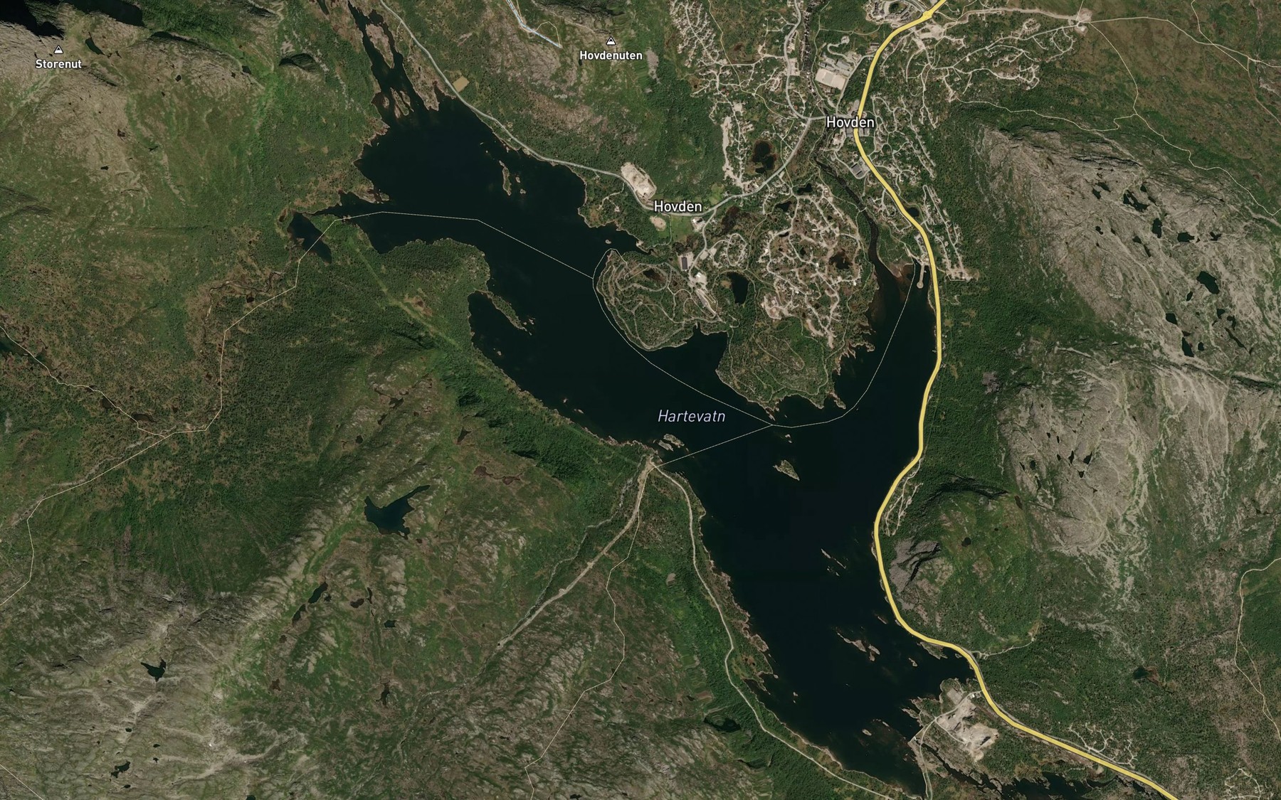 Satellite map of the Hartevatn