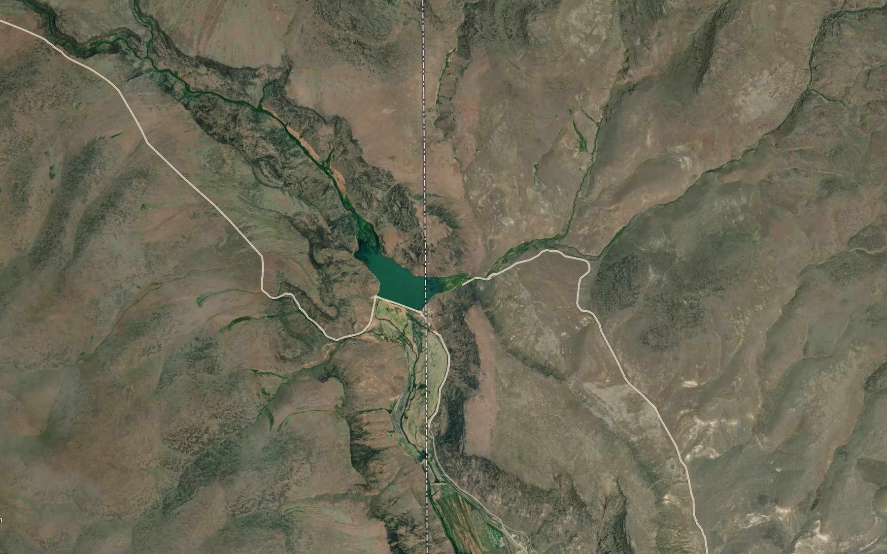 Satellite map of the East Fork Smoke Creek