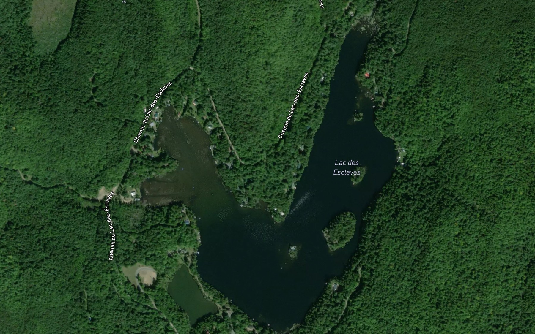 Satellite map of the Lac des Esclaves